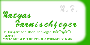 matyas harnischfeger business card